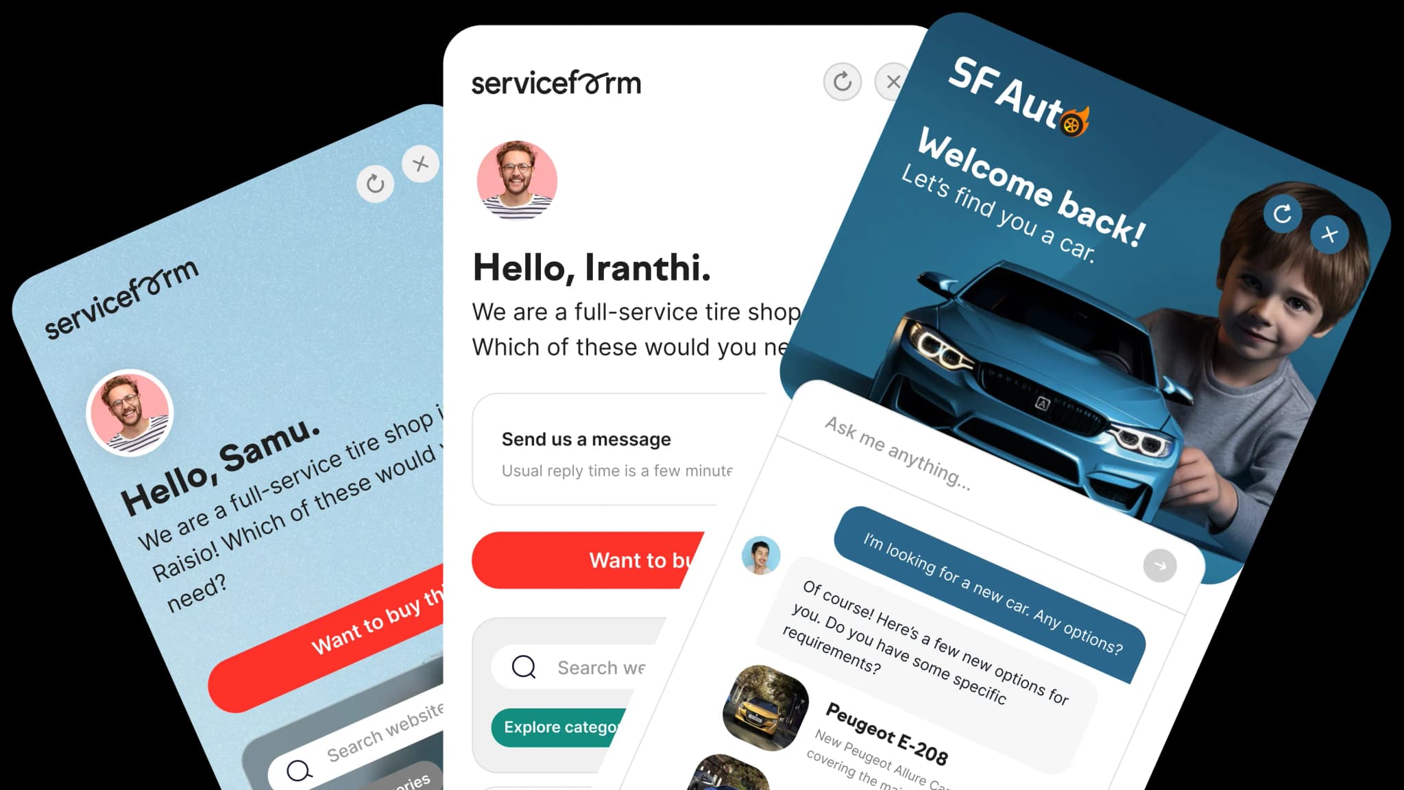 Serviceform AI in various industries