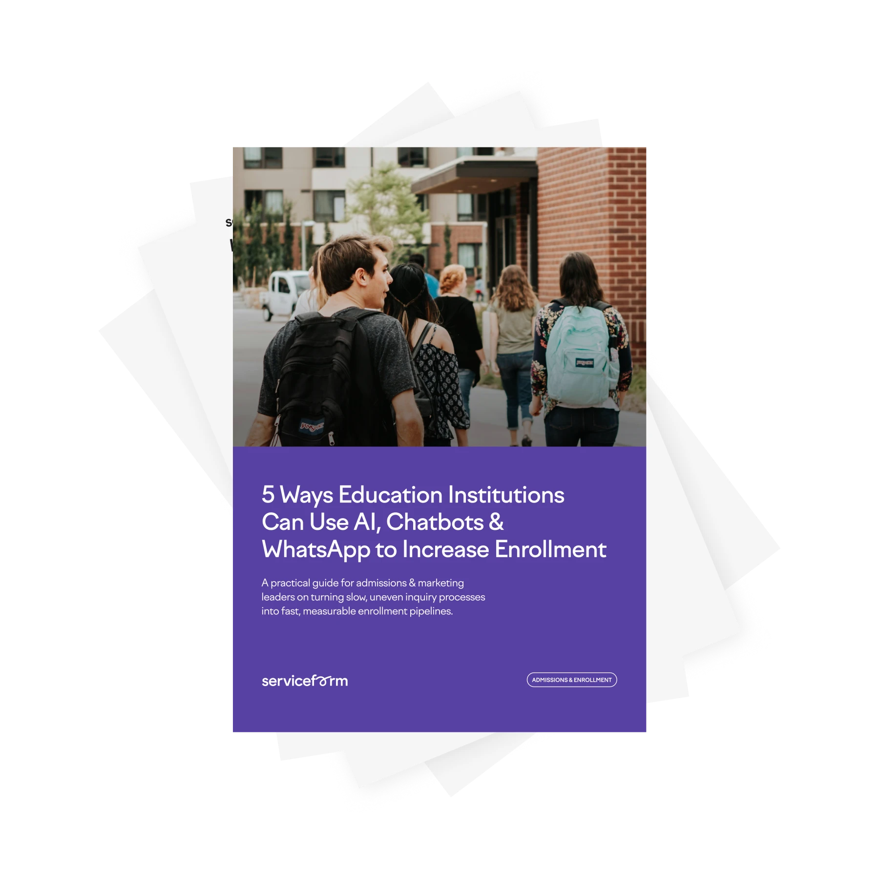 5 Ways Education Institutions Can Use AI, Chatbots & WhatsApp to Increase Enrollment — 13-page PDF cover