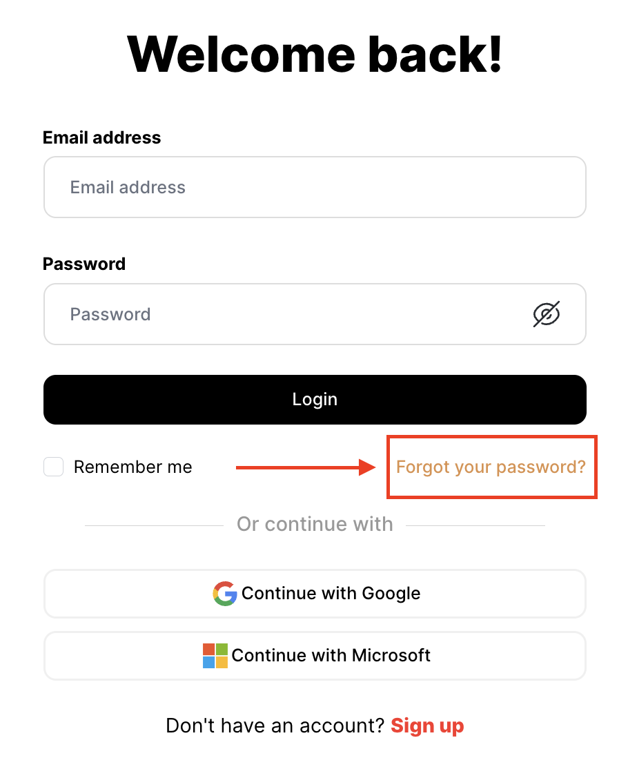 Forgot your password